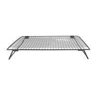 Kuuleyn Thick Wire Cookie Rack, Baking Rack, Folding Cooling Rack Carbon Steel Nonstick Quick Cooling Multifunctional Roasting Cooling Folding Rack for Cake Breads Black
