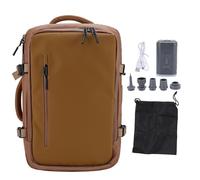 Kuuleyn Vacuum Backpack, Expandable Compartment Travel Backpack, Vacuum Compression Backpack, Water Shedding, Carry on, Suitable for 17.3 inch Laptops, Essential for Business (Khaki)