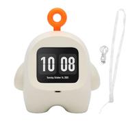 Kuuleyn White AI Desk Robot, Voice Chat Interactive Companion Smart Alarm Clock, Multifunctional Electronic Pendant Toy, Intelligent Voice Interaction Desk Decor Gift for Boys Girl (White)