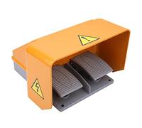 Kuuleyn Ydt1 18 Dual Foot Switch, Dual Pedal Foot Controller, Momentary Action Push Button Switch, All Aluminum Housing