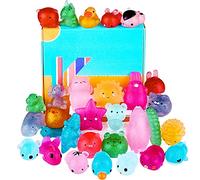 KUUQA 30pcs Glitter Squishys Toys, Squeeze Animal Toys for Sensory Adults Stress Relief Toys Goodie Bag Fillers Birthday Party Favors for Kids Easter Egg Fillers