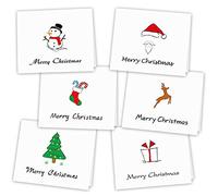 KUUQA 36 Pieces Merry Christmas Greeting Cards Greeting Cards with Envelopes and Stickers, 4.72 x 7.87 Inches
