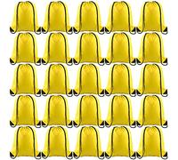 KUUQA Drawstring Backpack Bag Bulk String Bags Storage Bags for Sport Gym Traveling, Yellow, 15.7"*13.4", Modern
