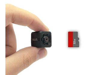 KUUS C1 Smallest Mini Spy Camera in Europe 2.3cm Hidden Camera Full HD 1080P No WiFi, Micro Camera Covert Camera Tiny Camera with SD 32GB, Night Vision, Motion Detection