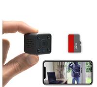KUUS C2 Mini Spy Camera WiFi Hidden Camera 3.2cm Full HD 1080P App, Small Camera Secret Camera, Wireless Camera Nanny Cam Mini Spy Camera, Night Vision, SD 32GB Class U3 Discreet Anonymous Pack