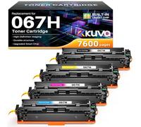 Kuva 067H 067 Toner Cartridges with Chip Replacement for Canon i-SENSYS MF655CDW MF655CW MF657CDW MF657CW MF651CW MF653CW MF654CW MF656CDW LBP633CDW LBP631CW LBP632CDW (4-Pack)