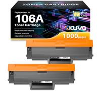 Kuva 106A Toner Cartridge Replacement for HP 106A W1106A Compatible for HP Laser 107a 107r 107w MFP 135a 135r 135w 135wg MFP 137fnw 137fwg (Black, 2-Pack)