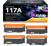 Kuva 117A Toner Cartridges Replacement for HP 117A W2070A W2071A W2072A W2073A Compatible with Color Laser 150a 150nw 150w MFP 178nwg 179fwg 178nw 179fnw (Black Cyan Magenta Yellow, 4-Pack)