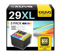 Kuva 29XL Ink Cartridge Comaptible for Epson 29XL for Epson Expression Home XP452 XP352 XP245 XP442 XP345 XP-255 XP-455 XP-245 XP-342 XP 352 XP 342 (2-Black Cyan Magenta Yellow, 5-Pack
