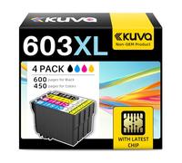 Kuva 603XL Ink Cartridges Multipack Replacement for HP 603XL Ink Compatible with Epson Expression Home XP2100 XP2105 XP2150 XP3100 XP3150 XP4100 XP4150 & Workforce WF-2810DWF WF-2830DWF WF-2840DWF