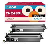 Kuva TN248XL Black Toner Cartridges TN248BK Compatible with Brother TN248XL | Compatible with Brother HL-L3220CWE DCP-L3520CDWE DCP-L3560CDW HL-L3240CDW MFC-L3760CDW MFC-L3740CDWE (2 Pack)