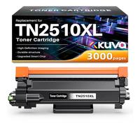 Kuva TN2510XL TN2510 Toner Cartridge Compatible for Brother TN-2510XL, High Yield for Brother DCP-L2627DWE L2660DW MFC-L2860DWE L2800DW L2860DW L2827DWXL L2827DW L2827DWE Printer (1 x Black)