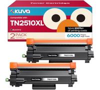 Kuva TN2510XL TN2510 Toner Compatible with Brother TN-2510 TN 2510XL | Compatible with Brother HL-L2400DWE DCP-L2665DW DCP-L2627DWE MFC-L2835DW MFC-L2827DWXL DCP-L2627DW DCP-L2627DWXL (2 Black)