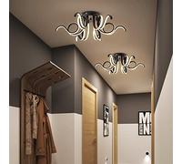 KUVAHECDH Modern Ceiling Light,6-Light Personalized Ceiling Light Fixture,Semi Fmount Chandeliers,Dimmable Led Ceiling Light for Living Room,Kitchen,Bedroom/Triple Star Moon/Octopus