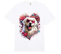 Kuvasz Dog St Valentines Day Artwork Comfort Colors Adult Heavyweight T-Shirt