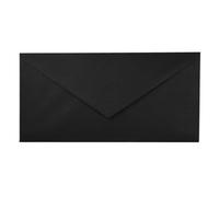 Kuvertwelt Envelopes DIN C6 (220 x 110 mm) - Wet Adhesive - High-Quality Envelopes in Various Quantities Pack of 25 Envelopes DIN Long Wet Adhesive Black