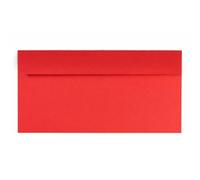 Kuvertwelt Envelopes DIN Long (220 x 110 mm) - Self-Adhesive - High-Quality Envelopes in Various Quantities Pack of 25 Envelopes DIN Long Peel and Seal Red