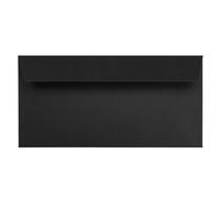 Kuvertwelt Envelopes DIN Long (220 x 110 mm) - Self-Adhesive - High-Quality Envelopes in Various Quantities Pack of 25 Envelopes DIN Long Peel and Seal Black