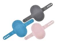 Kuvias 4-in-1 Pet Grooming Gloves Pet Mitt - Clean Massage Brush & Stroke - Durable, Lightweight & Easy to Clean Rubber Curry Brush Dog Grooming Gloves - Dry Cleaning Gloves for Cats (Pack of 3)