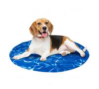 Kuvias Dog Cooling Mat - Self-Cooling Round Dog Cat Pet Bed Mat w/Cold Liquid Gel Inside - No Refrigerator Needed, Avoids Over-heating, Made of BPA Free Materials - For Outdoor Summer (Ø 60cm)
