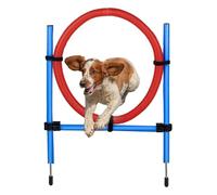 Kuvias Dog Jump Ring Agility Hoops Set - Durable Hoopers Dog Agility Hoops Training Equipment Outdoor Play Jumping with Adjustable Connectors & Height Snaps - Horse Jumps Dog Training Toys