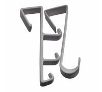 Kuvias Over The Door Plastic Hooks - 2 Pack - Space-Saving Hanging Hooks for Clothes, Bags, and Towels - Fits Most Doors - 21.5 x 2.5 x 22.5cm