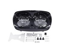 KUVIEZ Motorbike Headlights 5-1/2" LED Black Dual LED Headlight Projector Headlamp For Touring For Road For Glide For EFI For FLTRI For Ultra 1998-2013 2012 Motorcycle Headlamp