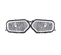 KUVIEZ Motorbike Headlights Left And Right Light Headlight Lamp With Halo Ring For Polaris For Sportsman 800 500 850 For Ranger 700 For RZR 570 800 500 XP1000 Motorcycle Headlamp(B)