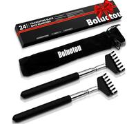 2 Pack Portable Extendable Back Scratcher, Hui Stainless Steel Telescoping Back Scratcher with Beautiful Gift Packaging