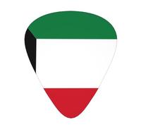 Kuwaiti flag 12 Pack Guitar Picks Plectrums,4 pieces in each of 3 sizes, Suitable for a wide range of stringed instruments
