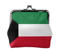 Kuwaiti flag print Coin Purse Small Change Purse Card Holder Coin Pouch Small Wallet for Women and Men, Black, One Size, Vintage