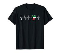 Kuwaiti Heartbeat Proud I Love Kuwait Flag Country Gift T-Shirt
