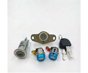 KUWAYO Car Lock Cylinder Fit For Chevrolet Spark Left Right Front Door Driving Door Central Control Door Full Lock Cylinder Ignition Lock (Color : Full Left door lock)