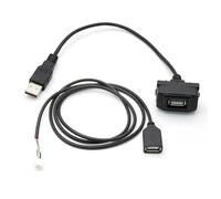 KUWAYO Fit For Mitsubishi ASX Lancer Outlander Pajero Eclipse Line Extension Lead USB Interface Adapter Cable Charge Data Transfer Car Wire(4 Pin)
