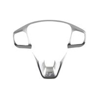KUWAYO Steering Wheel Panel Cover for Ford Fiesta MK8 2017-2021 for Ford Focus MK4 2019-2023 ABS Car Steering Control Button Frame Trim(Chrome Silver)
