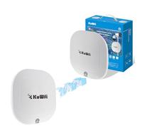KuWFi 10KM Wireless Bridge, 5.8G Point to Point WiFi, Gigabit Ports Outdoor | 10KM 5.8G WiFi Bridge, Dual Gigabit 900 Mbps, 17dBi Antenna, 48V PoE, IP65 Waterproof, Qualcomm Chip, TDMA, WPA2, Plug & Play