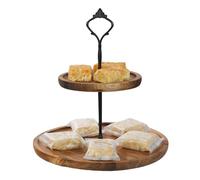 KUWHSIOP Cupcake Stand, 2/3 Tier Wooden Round Food Risers Dessert Table Display Tree Tower for Wedding Home Party Birthday,A,Large