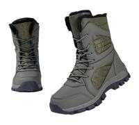 KUWIBY Winter Boots Women Snow Boots Waterproof Non-Slip Comfy Flats Warm Fur Lining Booties Ladies Outdoor Soft Lightweight Lace Up Walking Shoes Size 5 Green
