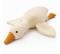 Kuwuarg Giant Plush Goose, 50cm Soft White Goose Plush Cushion for Gift | Skin-friendly premium fabric giant plush, vacuum packed, works as body cushion, home decor piece and daily relaxation
