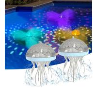 KUWUNG 2 Pack Solar Floating Pool Lights, Underwater Pool Light, Floating Pond Light Rechargeable, Waterproof LED Glow Floating Night Lights for Pond, Wedding, Party,Pool, House Decor