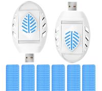 KUWUNG 2 PCS USB Mosquito Repellent Plug In with 90 Repellent Tablets, Mosquito Repellent Plug in, Insect Repellent Mosquito Killer for Indoor Outdoor