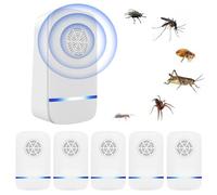 KUWUNG 6 Packs Ultrasonic Pest Repeller, Rspider Repellent Plug in, Harmless to Pets and Human, Electronic Insect Repellent Plug in Control for Mice Rats Mosquitoes Cockroach Moths