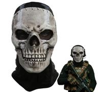 KUWUNG Ghost Mask Skull Scary of Duty Skull Cod Skeleton Ski Masks Carnival, Halloween Costume MW2 Ghostface Costume Props Cosplay Dress for Men Women Masquerade (skull)