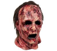 KUWUNG Scary Masks for Adults, Scary Head Mask with Scars on the Face for Adults, Horror Soft Latex, Breathable with Eye Hole for Masquerade, Cosplay