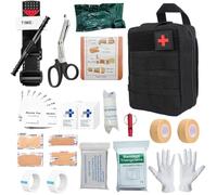 KUWUNG Survival Kits, First Aid Kit, 54 Pcs Emergency Kit, First Aid Bag for Home Outdoor Hiking Camping Climbing Traveling Cycling