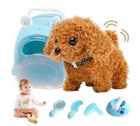 KUWUNG Walking Dog Toy, Electronic Interactive Plush Toys Dog, waffle doggy toys, Barking Tail-wagging Wagging Simulation Dog Teddy Toys Crawling Toys for Babies Gifts for 3 4 5 Years Old Kids