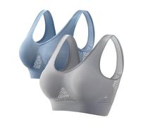 Kuxiadan 2pc Breathable Cool Liftup Air Bra Sports Bras Women Seamless Everyday Bra with Padded Summer Breathable and Comfortable Mesh Sports Bralette for Women for Yoga Running Crop Top