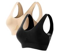 Kuxiadan 2pc Breathable Cool Liftup Air Bra Sports Bras Women Seamless Everyday Bra with Padded Summer Breathable and Comfortable Mesh Sports Bralette for Women for Yoga Running Crop Top