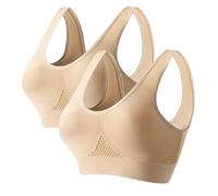 Kuxiadan 2pc Breathable Cool Liftup Air Bra Sports Bras Women Seamless Everyday Bra with Padded Summer Breathable and Comfortable Mesh Sports Bralette for Women for Yoga Running Crop Top