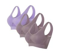 Kuxiadan 3pc Breathable Cool Liftup Air Bra Sports Bras Women Seamless Everyday Bra Large Size Air Bras Summer Breathable and Comfortable Mesh Sports Bralette for Women for Yoga Running Crop Top